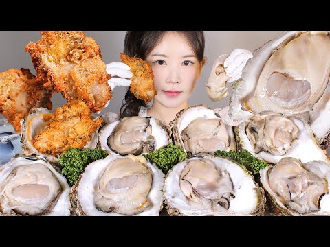 여름 크리미 굴..🦪🤍 여름 제철 크림 바위굴 , 튀김 먹방 Giant Raw Oysters [eating show] mukbang korean food