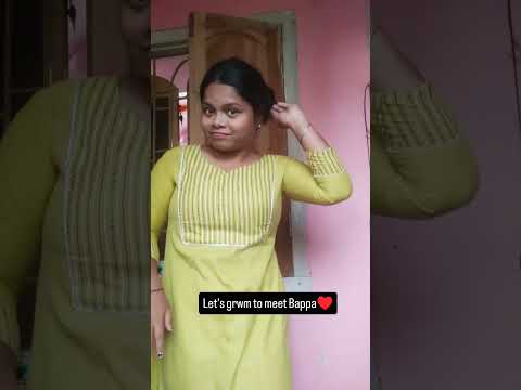 Let's grwm to meet Bappa ♥️🙏🌸।।#grwm #ganapatibappamorya #bappa #prasad #ytshorts #reels #jhargram