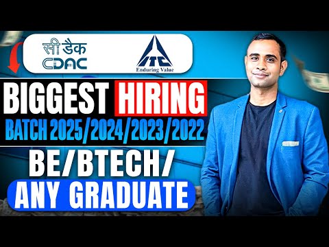 CDAC Finally Announced Hiring| BE/BTECH/MTECH | Batch 2025/2024/23/22