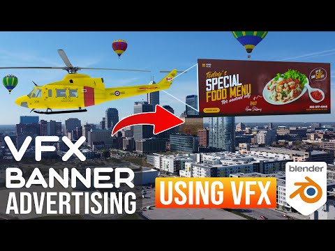 How To Create Helicopter Banner Advertising CGI Ads in Blender