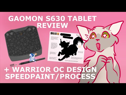 Gaomon S630 Review + Warrior Cat OC Design Speedpaint/Process!