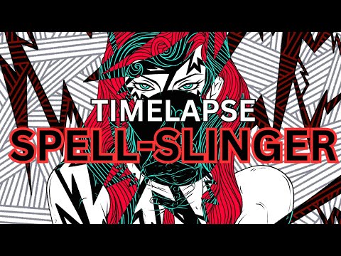 Art Timelapse I Spell-slinger I The Lady with magical fingers I Clip Studio Paint