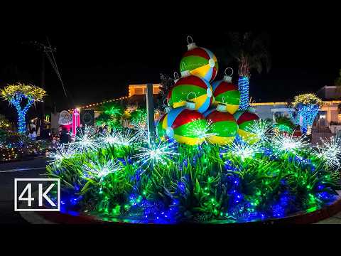 [4K] 🎄Christmas Lights - Dana Point Harbor - Orange County California