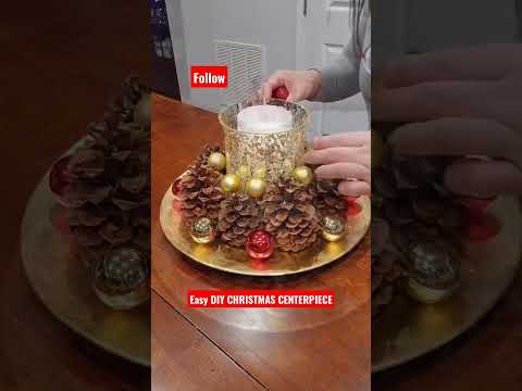 Ep10 Easy DIY CHRISTMAS CENTERPIECE #shorts #shortsvideo #christmas #dollartree #homegoods #diy