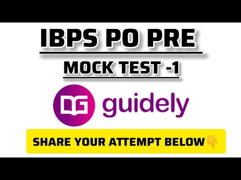 Guidely ✅IBPS PO 2024 PRE MOCK TEST -1📝 #ibpspopre2024