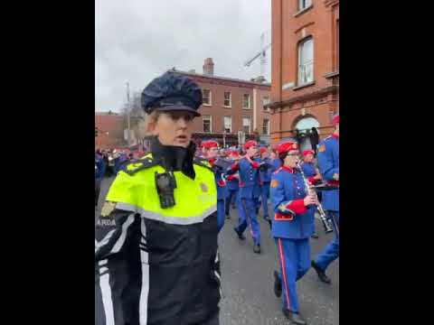 The Artane Marching Band at funeral procession for Shane MacGowan in Dublin