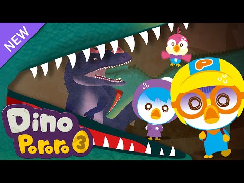 ★New★ Pororo Dino Adventure 3 | The Scary Carnivorous Giganotosaurus | Dinosaur Cartoon for Kids