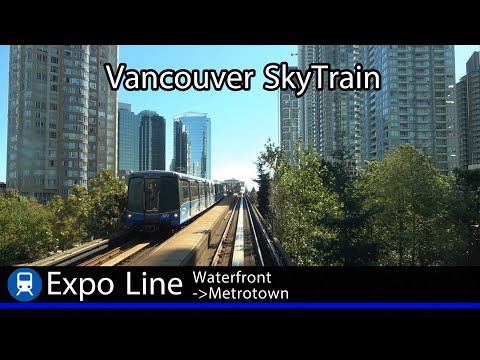 【4K】Vancouver SkyTrain Front View - Waterfront to Metrotown