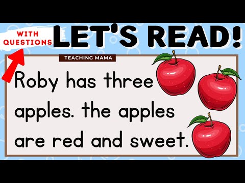 LET'S READ! | READING COMPREHENSION | PRACTICE READING ENGLISH FOR KIDS | TEACHING MAMA