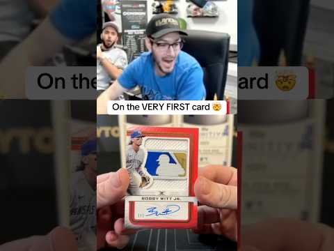 1/1 LOGOMAN on the FIRST CARD!! 🤯🔥 He pulled a Bobby Witt Jr. 1/1 Autograph! 👀