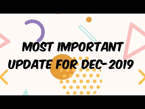 Most Imp Update for Dec-2019 Exams