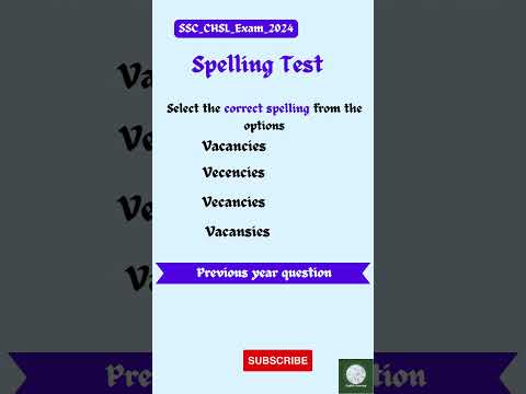 Select the correct spelling | PYQ SSC_CHSL_Exam_2024 #english #shorts #viral #ssc