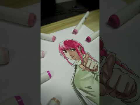 Drawing Makima - Chainsaw Man [4k UHD] #shorts #chainsawman