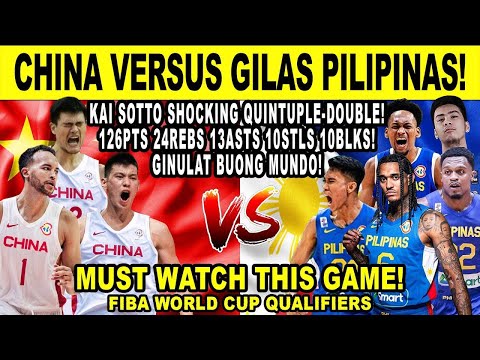 GILAS PILIPINAS vs CHINA - Kai Sotto Fantastic Shocking All-Around Player! NBA Star Caliber! FIBA2k