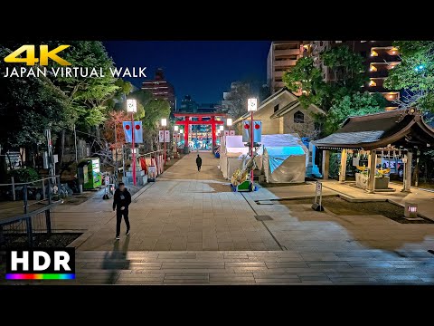 Japan - Tokyo Kiba Evening Walk to Monzen-nakacho • 4K HDR