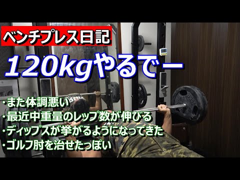 【ベンチプレス日記】　また体調悪いけどベンチやる　2024年9月16日（月）