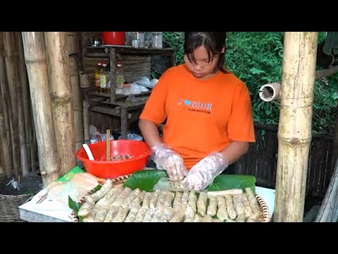 Single Mom Makes Super Delicious Spring Roll Rice Paper - And How To Weave Duck Cages.Triệu Thu Thùy