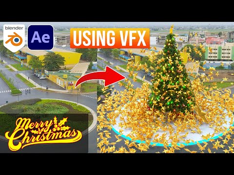 How To Create CHRISTMAS TREE CGI Ads Using VFX in Blender | Blender VFX Tutorial