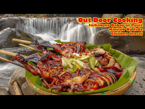 Outdoor Cooking - Inihaw Na Baboy at Pusit/ Chicken Inasal/ Fish Kinilaw