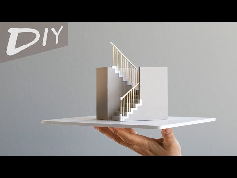 DIY Miniature U-shape Staircase｜ASMR｜微缩U型楼梯