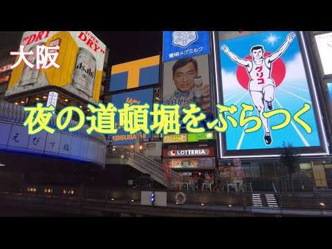 【大阪】夜の道頓堀をぶらつく