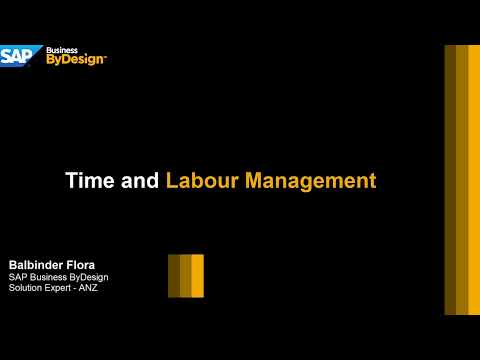 Time Labour Management in SAP Business ByDesign