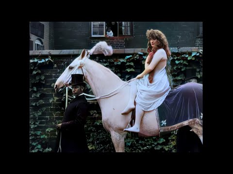 [4K, 60 fps, colorized] (1902) Lady Godiva procession in Coventry.