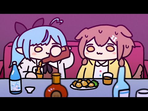 Club host Korone & Troubled customer Lamy【Hololive Animation｜Eng sub】