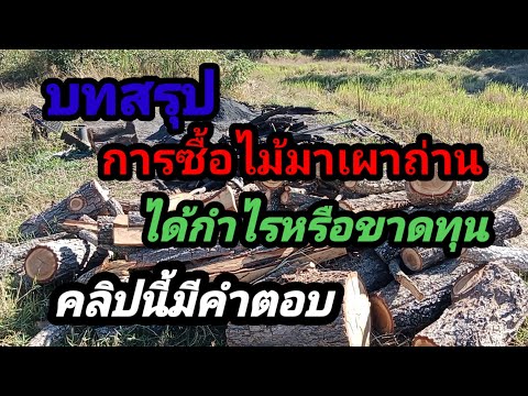 บทสรุปการซื้อไม้สด 3,000 บ.เผาถ่านขายกำไรจะใด้กี่บาท EP 88/2