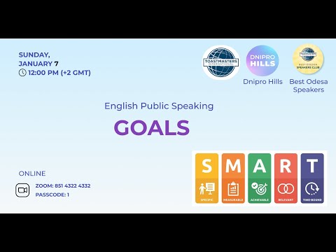 GOALS - English public speaking meeting online (January 7th, 2024)