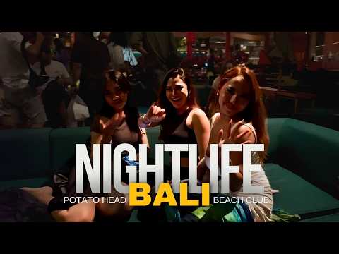 BALI NIGHTLIFE | Seminyak WALKING Tour 2024 - Potato Head Beach Club