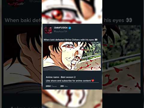 Baki vs chiharu 🔥| baki edit | #baki #bakihanma #bakiseason2 #bakiedit #shorts #short #chiharu #amv