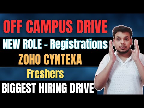 Biggest Hirings Announced | Cyntexa , Zoho | OFF Campus Drive | 2025, 2024 Batch Hiring | Freshers