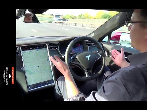 Tesla Model S Autopilot test on UK roads