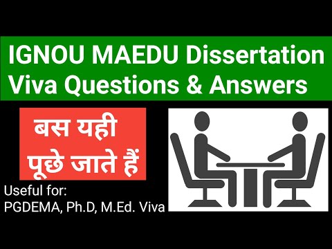 IGNOU MAEDU Viva Voce Questions || इग्नू प्रोजेक्ट साक्षात्कार प्रश्नोत्तर