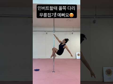 인버트! 폴쪽다리 접어보기 #폴타혼타스 #폴댄스 #poledance #운동하는여자