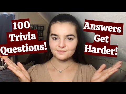 ASMR Whispering 100 Trivia Questions of Increasing Difficulty