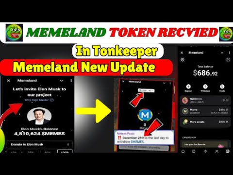 Memeland Token Received 🤑 | Memeland New update Today | Memeland Token Withdrawal Start