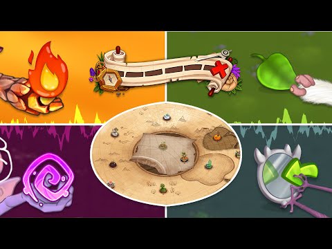 All MAP Full Songs - Natural Islands, Fire Islands, Magical & Mirror Islands (My Singing Monsters)