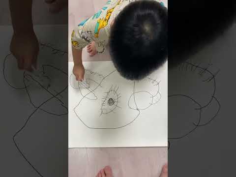 What is this child drawing?