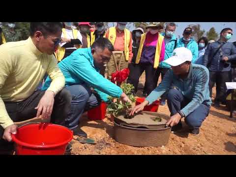 金門植樹節水寶盆加持 盼提升造林存活率