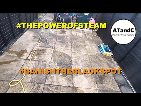 Patio clean & treatment #thepowerofsteam #patiocleaning #banishtheblackspot