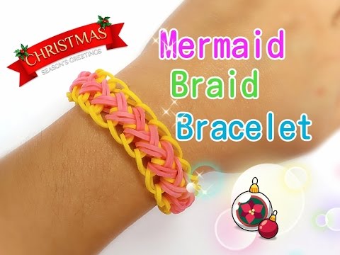 Mermaid Braid Rainbow Loom Monster Tail Bracelet Tutorial ~ How To