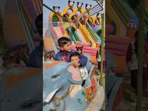 Full ride video....merry go round 😄😄😄 #funny #kidsgames #cutebaby #jhula