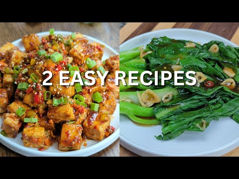 Chili Garlic TOFU Recipe & Chinese Broccoli Recipe (Gai Lan) Great recipes for Lunch or Dinner!