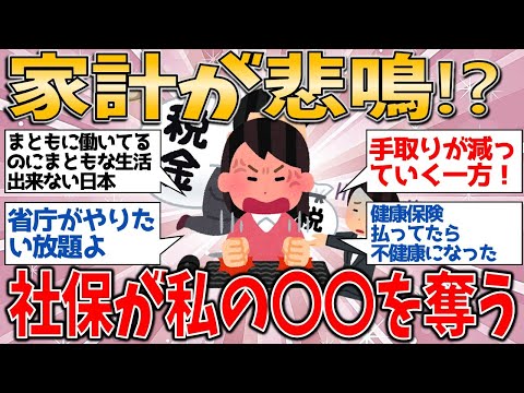 家計が悲鳴⁉ 社会保険料が私の〇〇を奪う【有益スレ】【ゆっくりガルちゃん解説】