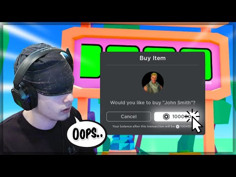 I Donated Robux Wearing A BLINDFOLD in Pls Donate..