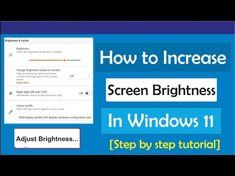 How to Increase Brightness on Windows 11