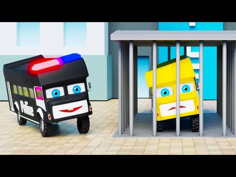 Baby Shark Bus | Wheels on the Bus | Ten Little Buses | Nursery Rhymes & Songs Collection Kids USA