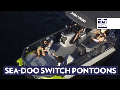 SEA-DOO Switch Pontoons seen at MIBS 2024 - The Boat Show